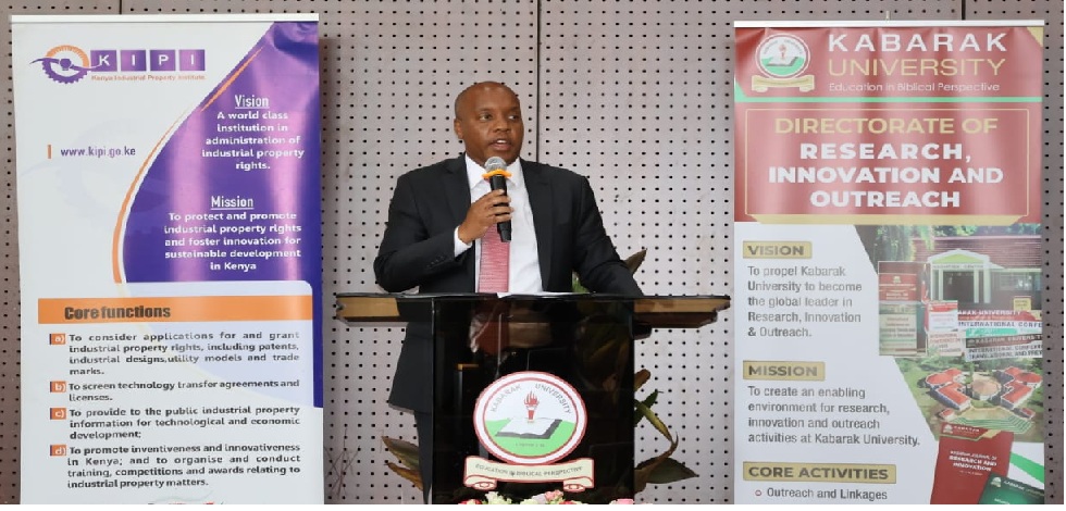 KIPI Chairman Allan Kosgey at 4th Central Rift Innovation Week hosted by Kabarak University