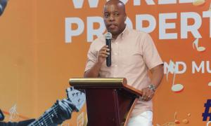 Allan Kosgey, KIPI Board Chairman, making his remarks during the World IP Day 2025 ceremony